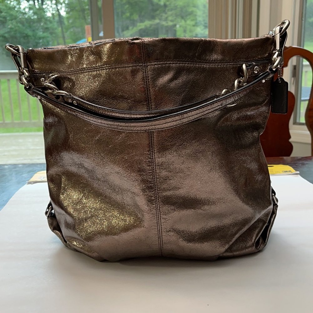 Coach Brooke pewter shoulder bag